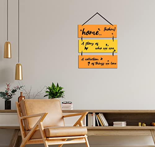 Image of EXPLEASIA Decorative Wall Hanging Wooden Decoration Item for Home Office Living Room Bedroom Decoration Items Home Decor Gift Items (Home A Story)