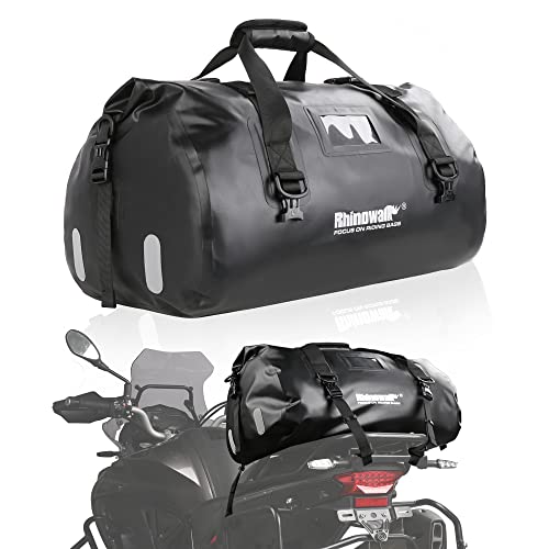 Rhinowalk Bolsa traseira de motocicleta à prova d'água 45L bolsa de assento traseiro de motocicleta