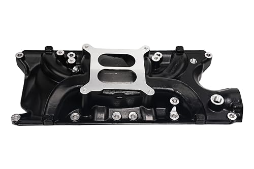 Deepmotor For Ford Small Block SBF 260 289 302 Dual Plane Aluminum Intake Manifold (Black)