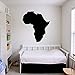 Waofe Carte De L'Afrique Stickers Muraux Chambre Classique Stickers Muraux Carte Silhouette Home Decor Amovible Murales Salon Décoration 62 * 55Cm