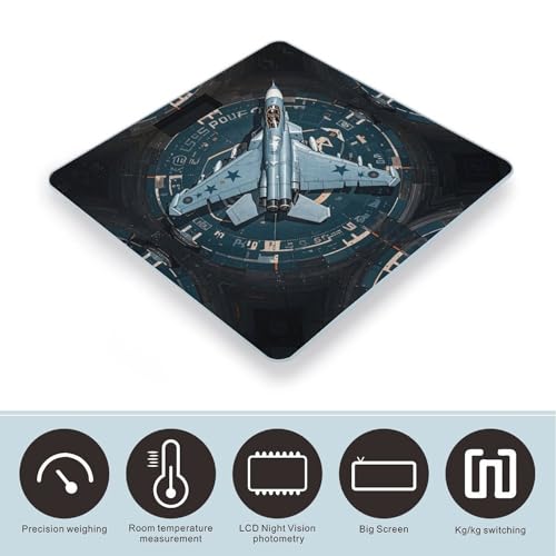 Báscula digital de baño Air Force Fighter Jet 400 lb miniatura 3