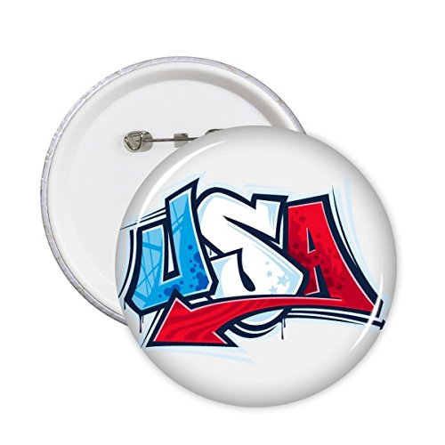 Usa Amérique Mots bouton rond épingle pour customiser facilement les vêtements ternes