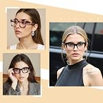 REAVEE Oprah Style Reading Glasses for Women, Blue Light Blocking Stylish Oversized Computer Readers Spring Hinge - Image 5