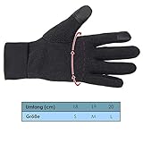 ALPIDEX Leichte Sporthandschuhe Laufhandschuhe Touchscreen Running Handschuhe Dünne Warme Liner Winter Fahrrad Walking Handschuhe, Größe:L, Farbe:Black