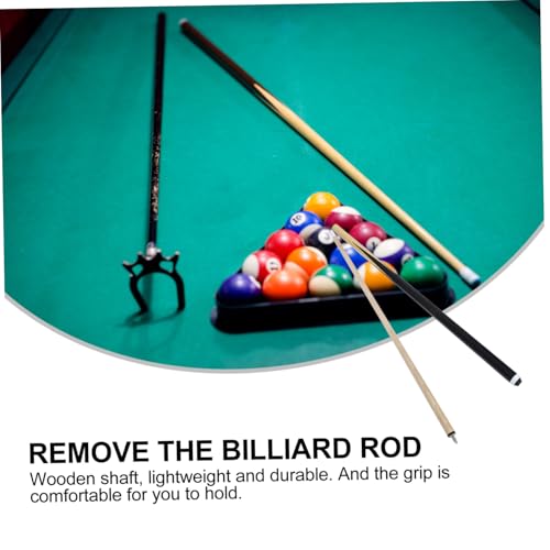 Taco de billar desmontable de madera dura para snooker miniatura 4