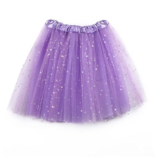 Genérico Falda Tul Mujer Tutu Adulto Fato Carnaval Mulher Disfraz Adulto Disfraces de Carnaval de Gala Talla Grande Disfraces Hippies Increibles Mono Fiesta Mujer Elegante Morado Claro One Size