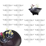 Kreativer schwimmender Blumenarrangement-Halter, windbetriebener, wasserdichter Blumenhalter mit dynamischer Drehung, transparenter 2-Größen-Blumenständer für Vasen, DIY-Heimdekoration (20, groß)