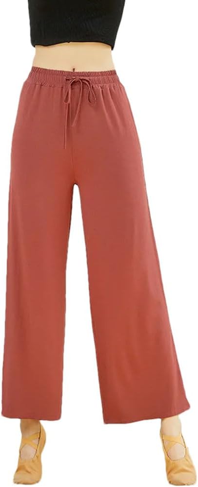 Women's Casual Pants Elastic Waist Slim Fit Sport Fitness Dance Pants