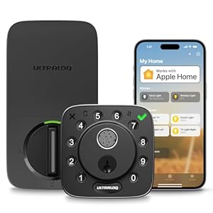 ULTRALOQ Bolt Fingerprint Smart Lock with Door Sensor,...