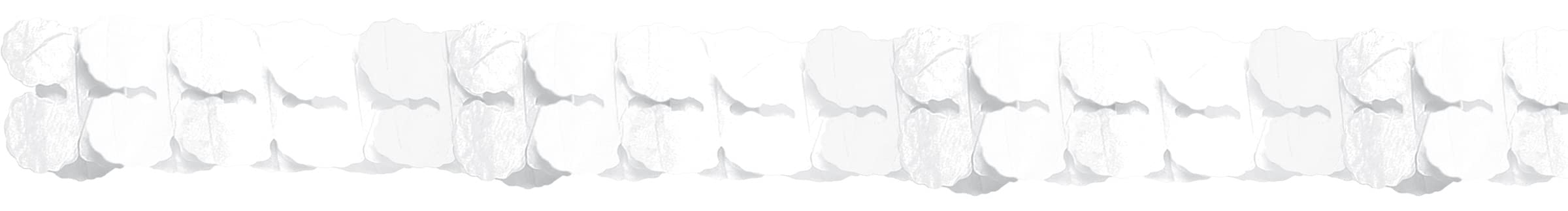 PartyCube, White Festoon Garland Paper (mt. 3,65), 34038