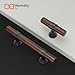 homdiy 10 Pack 3 Inch Wood Cabinet Pulls Black Cabinet Handles Walnut Wood Grain Metal Drawer Pulls for Dresser Cupboard