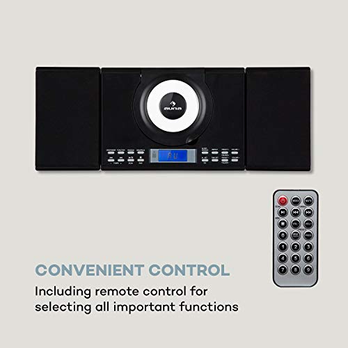 auna Wallie Microsystem - stereosysteem, microsysteem, compact systeem, 2 x 10 W RMS stereoluidsprekers, cd-speler aan… - Image 4