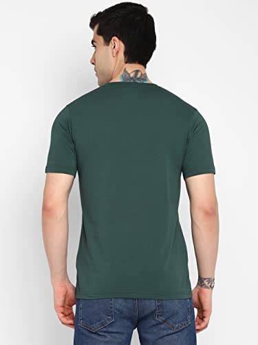 Image of Allen Cooper Men's Super Combed Cotton Rich Solid Round Neck Half Sleeve T-Shirt
