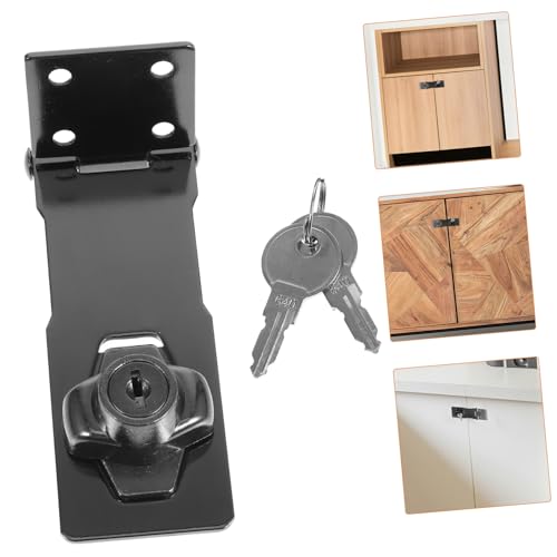 Image of PartyKindom Shed Latch Door Security Latch Barn Door Lock Padlock Robust Keyed Locking for Offices
