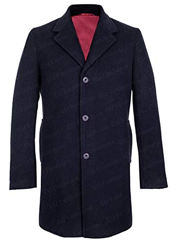 12th Dr who Deep Navy Blue Wool Coat for Men/Women2