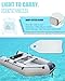 Inflatable Dinghy Boat with Drop-Stitch Floor 10ft Portable Inflatable Boat for 3-4 Adults, Motor Compatible, Heavy-Duty PVC, Ideal for Fishing, Cruising, and Rescue Use