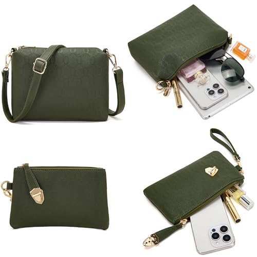 Image of Women's Fashion Handbag Tote Bag Shoulder Top Handle Satchel Purse Set 4pcs | Stylish Style,Chain Texture Design,Ample Space,Bear Doll Decoration,with a Crossbody Strap