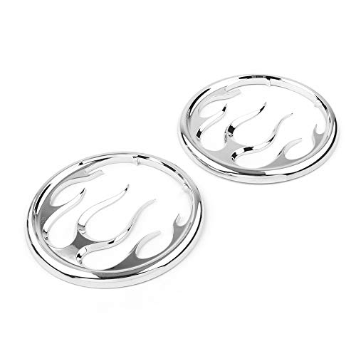 Cubierta cromada para parlante Zhisheng Flame para Harley miniatura 2