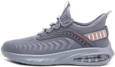Steel Toe Shoes for Men Work Women Lightweight Air Cushion Sneakers Slip Resistant Safety Work Boots Indestructible Shoe