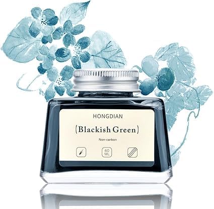 Image of HONGDIAN, Ink Bottle - Non Carbon | Blackish Green | 60ml Premium Writing Ink.