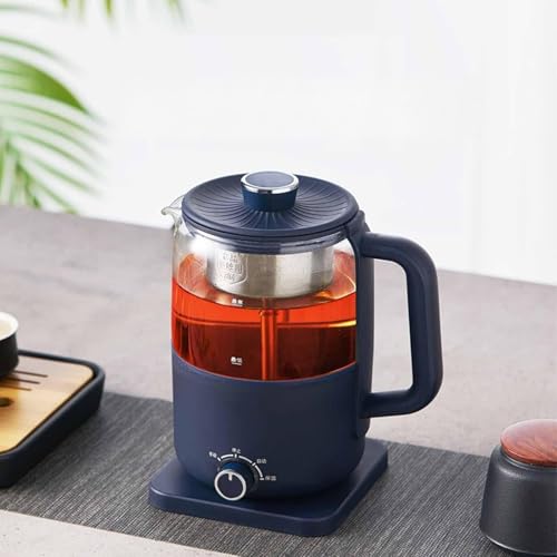 Tetera eléctrica de vidrio 1.2L con control de temperatura miniatura 1