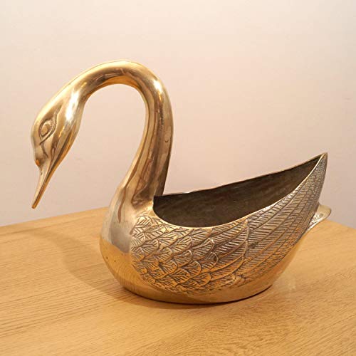 Restored By Ukaretro Large Swan Sculpture/Vase || Vintage Solid Brass #TOP1