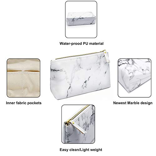 Marble Makeup Bags,Lke Cosmetic Display Cases Waterproof Marble Travel Cases Portable Makeup Bags Makeup Organizers(8.66X6.3X2.36Inches) (Marble Makeup Bags) #TOP3