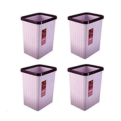 Poubelle salle de bain cuisine 12L lot de 4 anti encombrement