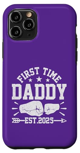 Promoted To Daddy Est 2025 Fist time Baby Gift for New Daddy Custodia per iPhone 11 Pro