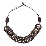 Style bohème unique : ces colliers de perles arborent un style bohème chic pour femme, avec des perles rétro en coquillage de noix de marron. exprimez votre goût ethnique personnel en toute occasion, décontractée ou formelle. collier vintage, collier d'été