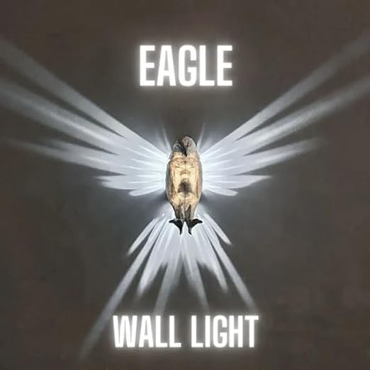 MASHUR FAB 3D Eagle Wall Light, Eagle Wall Lamp Resin Animal Statue, Battery Operated Creative Sculpture Animal Wall Lamp, Atmosphere Rendering Light, LED Home Decoration Light 1 Pcs Multicolor - Image 5 thumbnail
