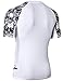 LAFROI Men's Short Sleeve UPF 50+ Baselayer Compression Rash Guard (Skull, LG)