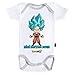 Baby Geek Super Saiyan Divin Goku - Body de Manga Corta para bebé con Licencia Oficial Blanco 6-12 Meses