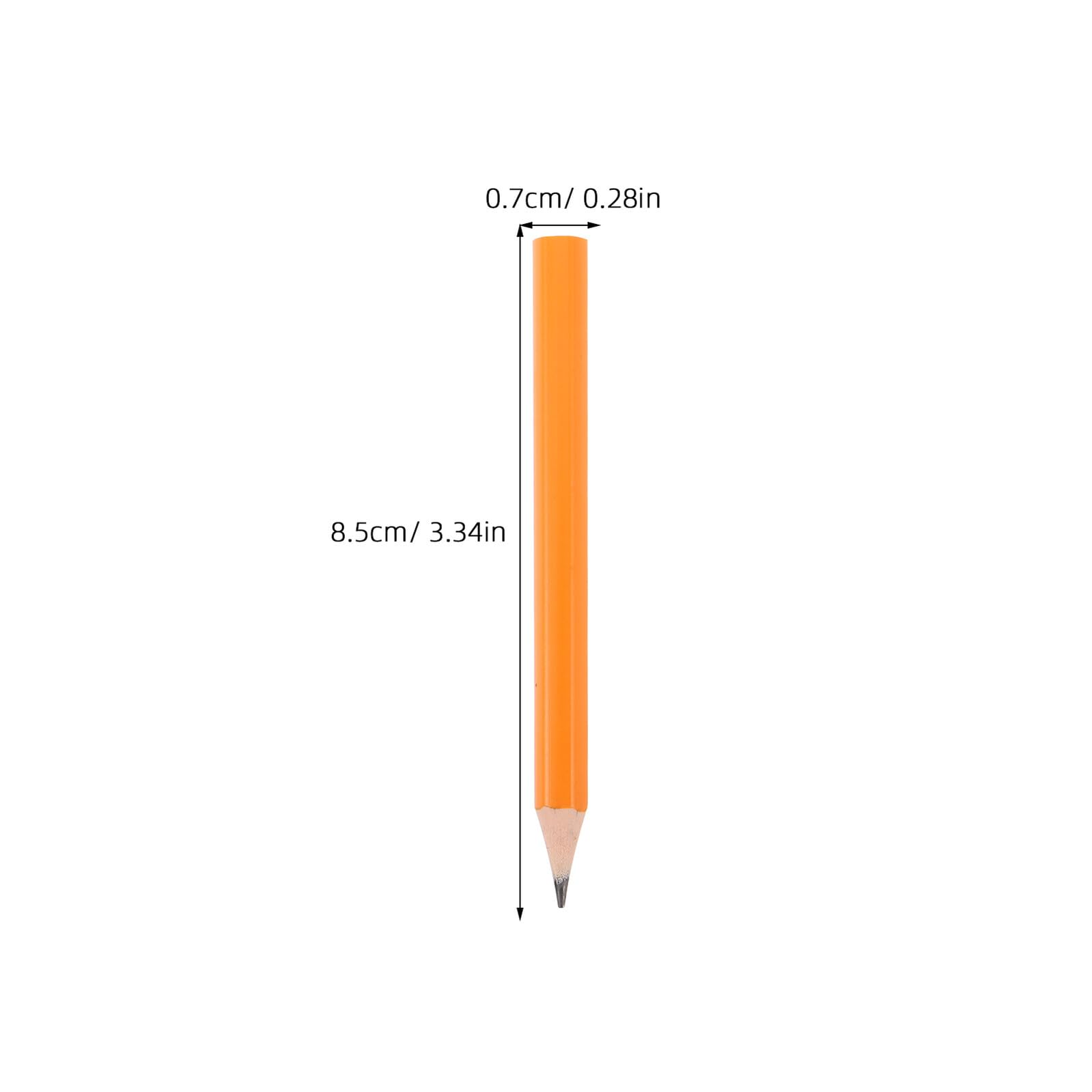 Veemoon Mini-crayons Ronds Jaunes pour Garçon et Filles 200 Pièces Crayons D'écriture Courts en Bois pour Apprentissage Scolaire, Papeterie Éducative pour Débutants, Usage Maison et École