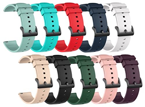 10 correas de silicona para reloj AGPTEK Wyze 47mm miniatura 1