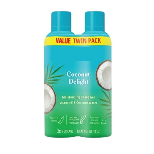 Skin~timate Coconut Delight Shave Gel for Women | Skin~timate Shaving Cream for Women, Womens Shaving Cream, Shave Cream, Shaving Foam, Womens Shave Gel, Pack of 2, 7oz each