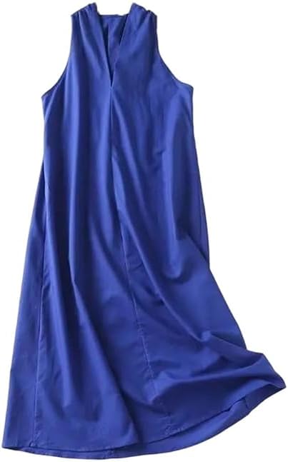 Women Solid Color Dress Office Retro Neck Casual Commuting Party Business Work Dress