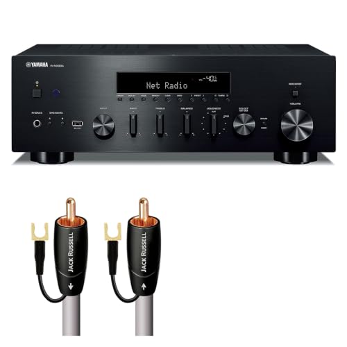 Image of Yamaha R-N600A Network Receiver Bundle w /AudioQuest Jack Russell (Black)