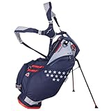 Sun Mountain Men's Eclipse 4.5 LS Lightweight VLO Stand Golf Bag 14-Way Top - 8 Pockets, X Fit Dual Strap System, Push & Electric Cart Compatible Compression Base, 2025 Model - Patriot