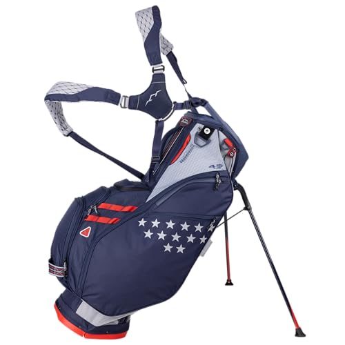 Sun Mountain Men's Eclipse 4.5 LS Lightweight VLO Stand Golf Bag 14-Way Top - 8 Pockets, X Fit Dual Strap System, Push & Electric Cart Compatible Compression Base, 2025 Model - Patriot
