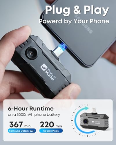 Image of Thermal Master Thermal Camera for USB-C iPhone and Android, P1 Thermal Imaging Camera with 320x240 X IR Resolution, -4℉ to 1112℉, 160x120 Infrared Camera (iOS and Android)