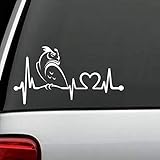  myrockshirt Herzschlag Eule Uhu Heartbeat Aufkleber,Sticker,Decal,Autoaufkleber,UV&Waschanlagenfest,Profi-Qualität
