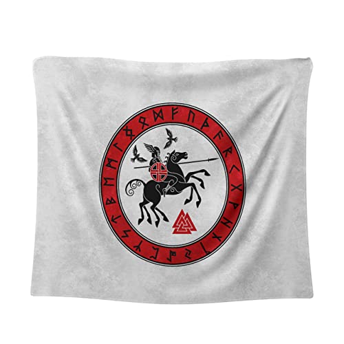 Tapisserie viking Odin pour habiller un mur vide avec une déco de 100x125cm