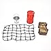 VGEBY Luggage Net RC, Durable Lightweight 1:8/1:10 Scale Simulated RC Vehicle Luggage Net Set Including Oil Can Wooden Box and Metal Bucket Fit for KM2 D90 SCX10 90046 RC Car(Black)