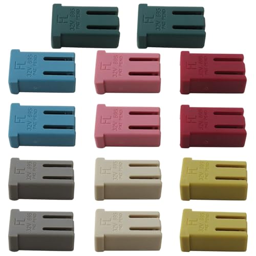 2026 New 14 Pcs Slotted Automotive MCASE 15A 20A 25A 30A 40A 50A 60A 32V Mini Shaped Cartridge Fuse Kit, by Vicue miniatura 7