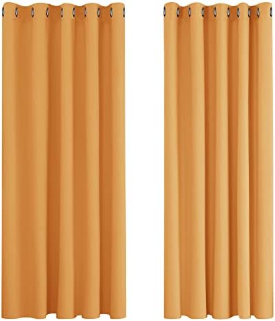 Deconovo Grey Blackout Curtains 46 x 54 Inch Eyelet Super Soft Thermal Insulated Bedroom Curtains Blackout Eyelet Curtains for Living Room Light Grey 2 Panels