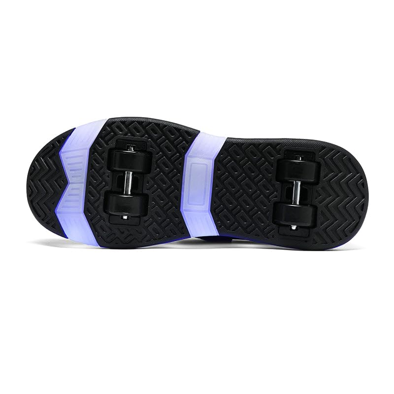 HUSKSWARE Rollschuhe verstellbar Jugend Schuhe mit Rollen Schwarz Weiß 28-40 EU