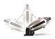 LAGRANGE 019422 Premium Gaufres + Croque-Monsieur Waffeleisen, Aluminium, Taupe