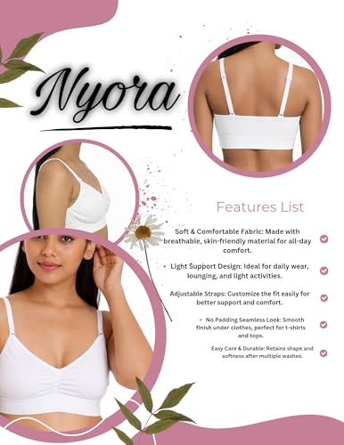 Image of Women's Non-Padded Cotton Bra with Sports Look | Soft Stretchable Everyday Bra | Wire-Free Comfortable Innerwear