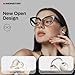 Monster Open Ear AC339 Earbuds, Bluetooth 6.0 Earphones Stereo Sound, Open Ear Clip Wireless Earbuds 40 Hours Playback, with Smart Digital Display Design, Touch Control, IPX6 Waterproof,Beige